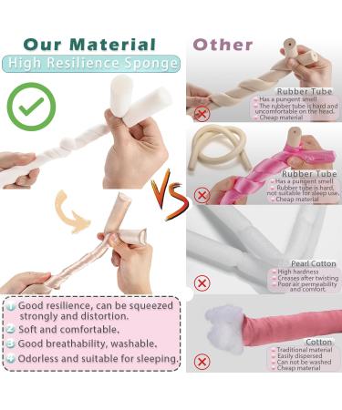 Champagne Heatless Curlers Headband for Long Hair - No Heat Silk Curls Styling Tool - Buy Online on GoSupps.com