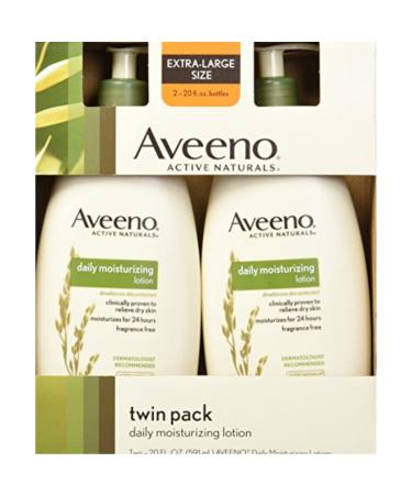 Aveeno Active Naturals Daily Moisturizing Lotion NEW 2 pack of 20 FL oz Pump by Aveeno