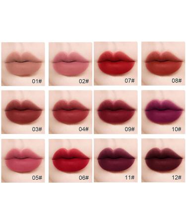 Gokame 12PC Matt Liquid Lipstick Set - Long-Lasting Waterproof Non-Stick Velvet Matte Lip Gloss for Effortless Makeup - Buy Online on GoSupps.com