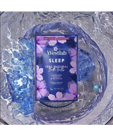 Westlab Sleep Epsom & Dead Sea Bath Salts 1kg - 100% Natural Pure Mineral Salts with Jasmine & Lavender - Resealable Pouch - Buy Online on GoSupps.com