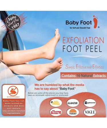 Baby Foot Original Foot Peel Mask for Men - Repair Dry, Cracked Feet, Remove Dead Skin, and Soften Heels - 2.4 Fl. Oz - Buy Online on GoSupps.com