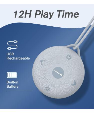 Portable White Noise Machine for Baby Sleeping with 17 Soothing Sounds and Night Lights - USB Rechargeable, Easy Hanging, Child Lock - Compact & Lightweight Kids Travel Essential - Buy Online on GoSupps.com