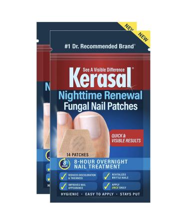 Kerasal Nail Renewal Nighttime Nail Patches, Restores Appearance of Discolored or Damaged Nails, 14 Count (2-Pack) Nail Renewal Nighttime (2 Pack) - Buy Online on GoSupps.com