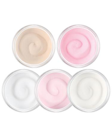 Nail Acrylic Powder Kit 5 Colors for Nail Acrylic Extension or Nail Carving and DIY Nail Art Long Lasting and No Need for Nail Lamp for Carving DIY Home Salon Manicure Gifts