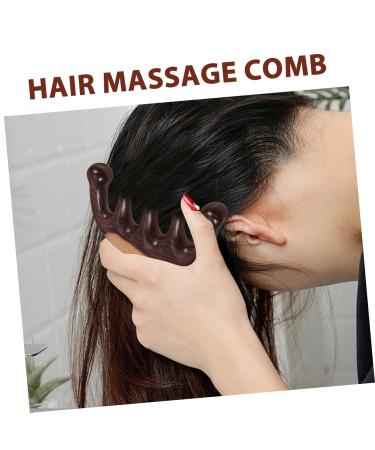 Collbath Wooden Massage Comb | Wide Tooth Scalp Massager for Curly Hair | No Static Durable Design | 10.50x5.00cm Brown - Buy Online on GoSupps.com