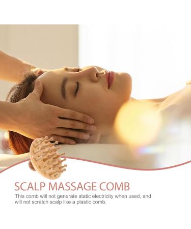 Beavorty Wooden Mushroom Shape Massage Comb - Scalp Massager Hairbrush for Wet & Dry Hair | Gua Sha Tool for Hair Care - Buy Online on GoSupps.com
