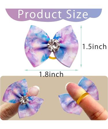 24PCS Small Dogs Hair Bows with Rhinestone - Puppy Grooming Accessories for Female Pets - Buy Online on GoSupps.com