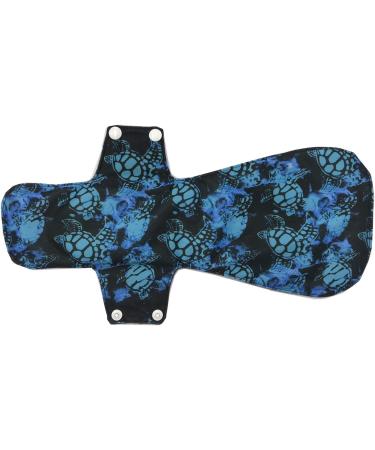 5pcs 14 Inch Overnight Charcoal Bamboo Mama Cloth | Reusable Sanitary Pads - Blue Turtles X-Large - Buy Online on GoSupps.com