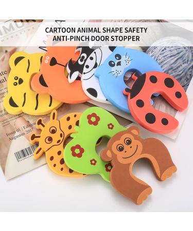 8 STK Door Finger Clamping Protection for Kids | Child Safety Door Stopper Foam | Animal Color Pinching Protection for Baby & Children - Buy Online on GoSupps.com