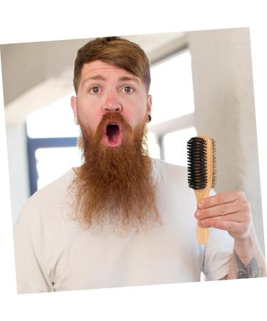 Beavorty Double-Sided Beard Brush & Cosmetics Kit | Men's Grooming Set | European Beech Comb Gift for Men | 23x5.8x4.5cm - Buy Online on GoSupps.com