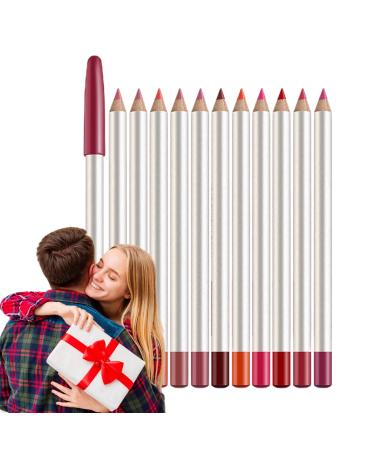 Zasdvn Lip Pencil 12 Silky Matte Colors with Long-Lasting Wear for Perfect Makeup Contour Lip Pencil - for Women Friends Family Sister Girlfriend Dates and Parties