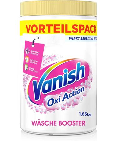 Vanish Oxi Action Power White Powder - 6 x 1.65 kg Stain Remover & Laundry Booster for Whites - Chlorine-Free | International Shipping - Buy Online on GoSupps.com