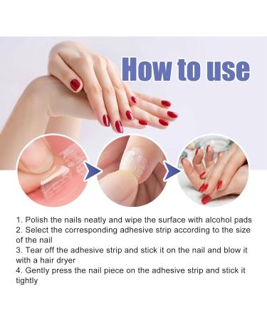 Press on Nail Adhesive Tabs Jelly Double Sided Nail Adhesives Transparent Flexible Glue Tabs Double Sided Nail Adhesives - Buy Online on GoSupps.com