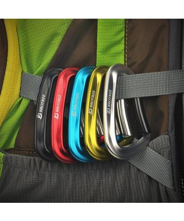 Brotree Heavy-Duty Carabiner - 1200kg Resilience Hook for Hammocks Camping Hiking & Fishing - Bent Gate 2x Red - Buy Online on GoSupps.com