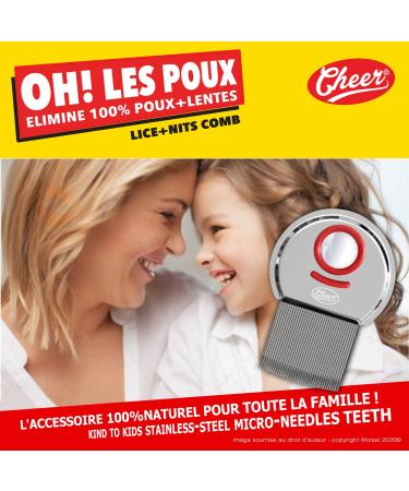 OH! LE POUX Patented Stainless Steel Lice & Nit Comb with Magnifying Glass - Effective & Durable Solution for Lice Removal - Buy Online on GoSupps.com