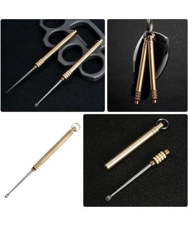 Titanium Alloy Ear Digger Kit - Ear Wax Removal Tool with Keychain | Ear Cleaner and Ear Pick for Earwax Removal - Buy Online on GoSupps.com