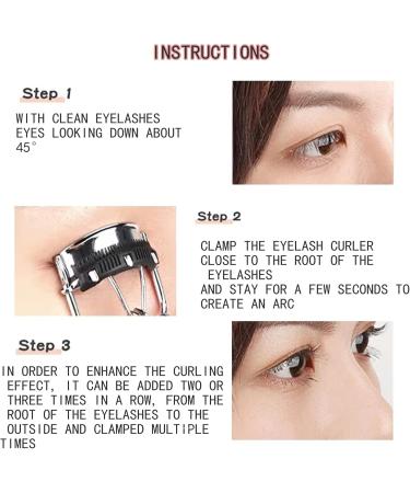 Professional Eyelash Curler with Comb & Brush - Durable Carbon Steel Anti-Slip Grip Portable & Unique Design for Perfect Curls - Buy Online on GoSupps.com