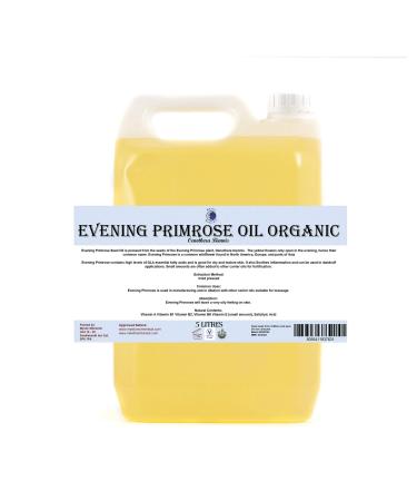 Mystic Moments |Organic evening Primrose Jungfrau 5 liter -pure & natural oil Perfect for hair face nails aromatherapy massage and oil dilution vegan GVO