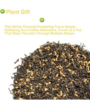 Plant Gift Brown Rice Pu'er Tea Oganic Fruit Herbal Tea All Natural Flavors Loose Leaf Pu'er Tea Brown Rice Non GMO Vegan Tea Bags Into Iced Tea & Hot Tea 70G/2.5oz - Buy Online on GoSupps.com