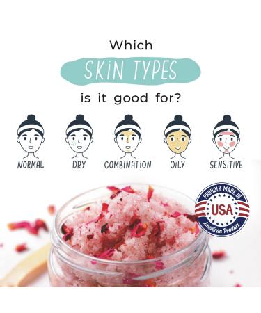 Coconut Rose Body Scrub Exfoliator with Biotin, Collagen & Stem Cells | Natural Exfoliating Salt Scrub for Moisturizing Skin, Acne, Cellulite, Wrinkles | 11 oz - Buy Online on GoSupps.com