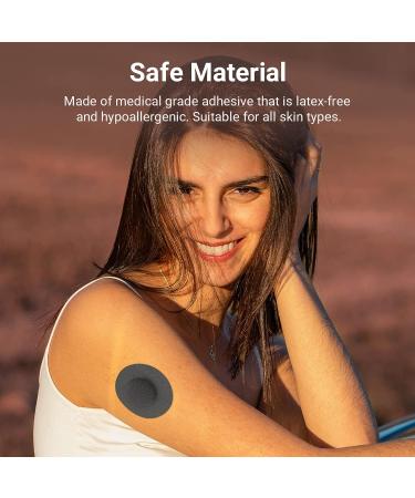 KOVOQ Dexcom G7 Adhesive Patches - 25 Waterproof Patches + 1 Hardshell Cover | Latex-Free, Hypoallergenic, Breathable - Black - Buy Online on GoSupps.com