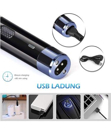 4-in-1 USB Rechargeable Ear & Nose Hair Trimmer for Men - Waterproof Eyebrow & Facial Hair Clipper - Compact & Easy to Clean Perfect for Family Use - Buy Online on GoSupps.com