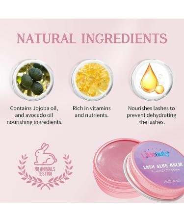 Libeauty Lash Lift Glue Balm 10g/0.35oz - Strong Sticky Fruit Flavor Adhesive for Eyelash & Eyebrow Perm - Brow Lamination Gel - Pink Rose - Buy Online on GoSupps.com