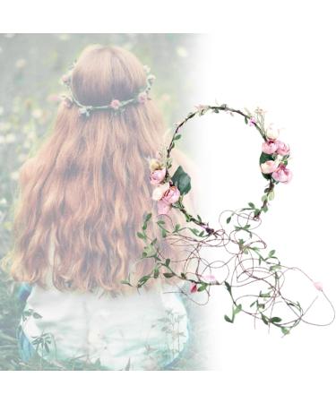 amangul Elegant Flower Hair Hoop Ethnic Style Girl Woman Taking Photo Headband Wedding Party Bride Realistic Flower Headband(Blue) - Buy Online on GoSupps.com