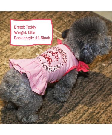 KYEESE 2Pack Dog Dresses Princess Bowtie Sundress for Small/Medium Dogs - Purple+Pink - Buy Online on GoSupps.com