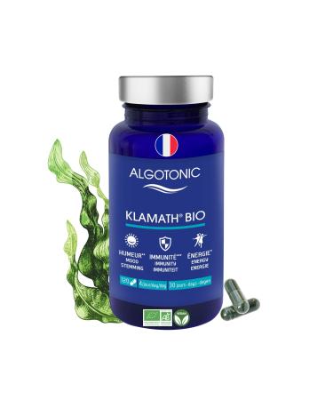 Algotonic - Klamath BIO Pure - 120 capsules - Food supplement - Reduces fatigue - Promotes a positive mood - Natural Immune Support - Rich in Nutrients - Vitamin B12 and K - 6