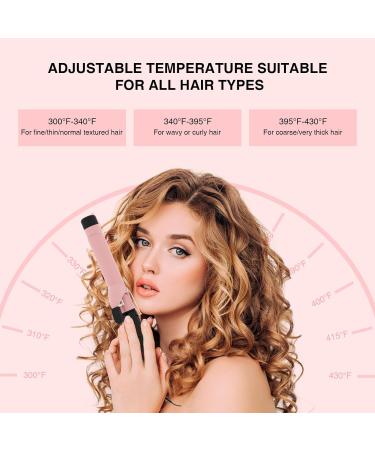 MEGAWISE Pro 1.25" Ceramic Barrel Hair Curling Iron - Fast Heating Anti-Scald Auto Shut Off Includes Clips & Glove - International Shipping Available - Buy Online on GoSupps.com