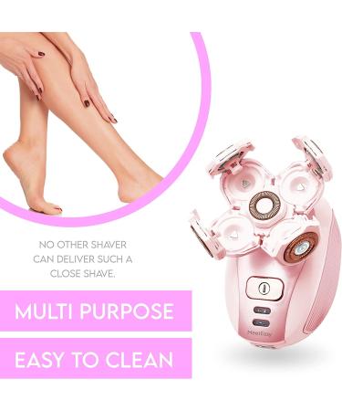 Meeteasy Electric Leg Shaver for Women - Rechargeable Painless Lady Razor for Legs, Face, Body - Cordless Bikini Trimmer in Pink - Buy Online on GoSupps.com