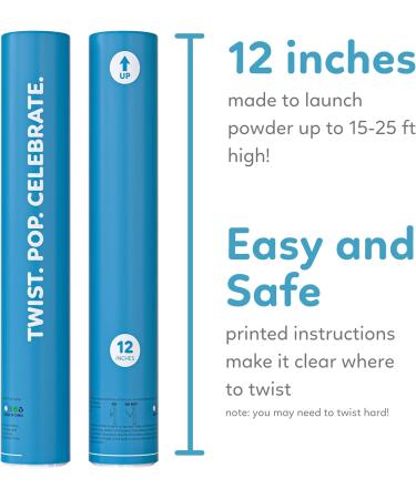 2 Pack Blue Powder Poppers Biodegradable Powder Cannons | TUR Party Supplies | Blue Biodegradable Powder | Launches up to 25ft | Giant (12 in) | Powder Poppers for Celebrations Festivals and Parties 2 Pack (12 inch) Bl... - Buy Online on GoSupps.com