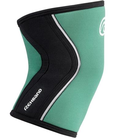 Rehband Knee Support - 5mm Neoprene Knee Sleeve for CrossFit & Heavy Training | Unisex XL Emerald Green/Black | Optimal Knee Compression - Buy Online on GoSupps.com