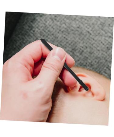 Anneome 300pcs Disposable Ear Wax Cleaning Sticks Black Gentle Adhesive Ear Wax Removal Tool with Comfortable Tips for Home Travel Office Use Portable Scoop Picker - Buy Online on GoSupps.com