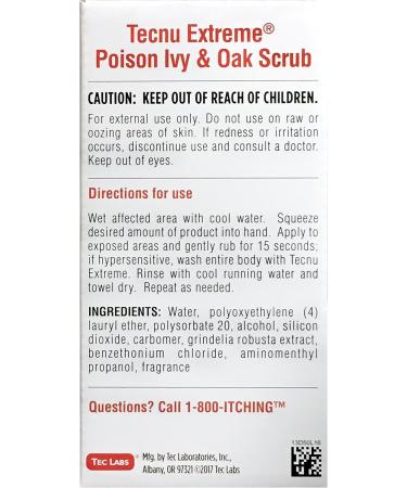 Tecnu Extreme Poison Ivy & Oak Scrub Individual Use Packets 0.5oz (50 Pack) - Fast-Acting Relief - Buy Online on GoSupps.com