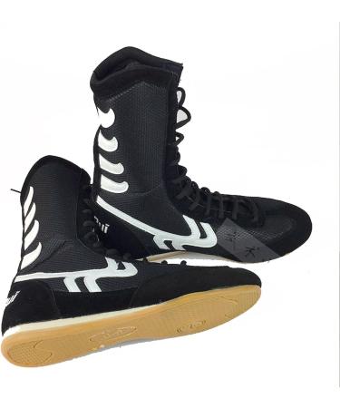 Day Key Wrestling Boots - Rubber Sole Combat Training Shoes for Men, Women, and Kids (Size 8.5) - Black - Buy Online on GoSupps.com