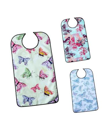 HACLEN Adult Bibs for Elderly Women 3 Pieces Adult Bibs for Eating Washable & Reusable Mealtime Clothing Protectors 1