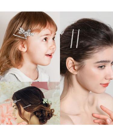 8-Piece Rhinestone Bridal Hair Clips - Crystal Leaf Wedding Pins for Brides & Bridesmaids - Buy Online on GoSupps.com