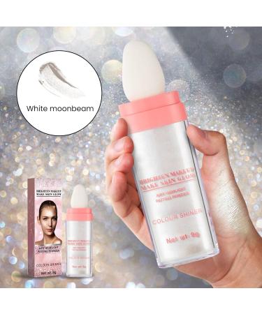 White Moonbeam Highlighter Stick - Natural Glow for Face & Body - Fairy Glitter Sparkle - 1.69 oz - Buy Online on GoSupps.com