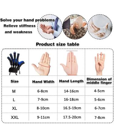 Rehabilitation Robot Gloves Finger and Hand Function Rehabilitation Trainer Recovery Exercise Physio Equipment for Arthritis Stroke Hemiplegia Patient L Left-Hand Left-Hand Large - Buy Online on GoSupps.com