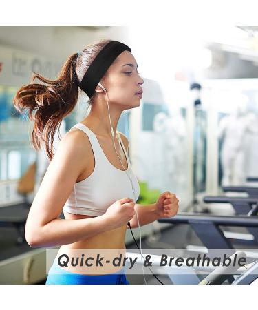 SULIVES Headbands for Women's Hair - Essential for Active Style Sport Headband Made From High-Stretch and Comfortable Fabric Black Headband Specifically designed for doing Workout Makeup Yoga - Buy Online on GoSupps.com