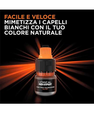 3x L'Or al Men Expert One Twist All-in-One Semi-Permanent Colouring for Men Natural Light Brown Colour - 3 Semipermanent Colours - Buy Online on GoSupps.com