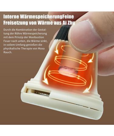 6-Piece Self-Adhesive Moxibustion Box with 60 Moxa Sticks Portable Moxa Kit for Body Care Removable Design (White) - Buy Online on GoSupps.com