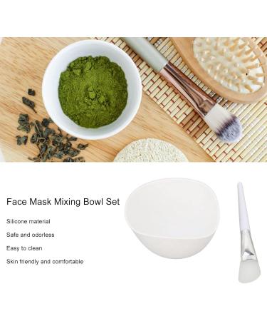 Face Mask Mixing Bowl Set with Silicone Facial Bowls Brushes Reusable Facial Pad Esthetician Tool Kit for Peel off & Clay Mask(White) - Buy Online on GoSupps.com