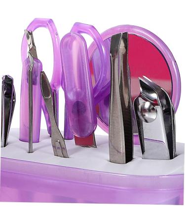 minkissy tool nail trimming kit nail file nail clippers apple shape 9 piece set Clippers Nail set purple cosmetic nail trimmer kit nail nail art kit nail kit de manicura medium Purple - Buy Online on GoSupps.com