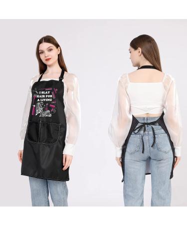 BDPWSS Hair Stylist Apron with Pocket | Perfect Gift for Hairdressers & Cosmetology Graduates | 'I Slay Hair for a Living - Buy Online on GoSupps.com