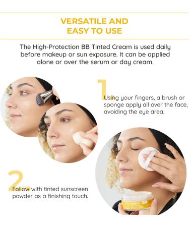 Alyria High Protection BB Tinted Cream SPF 50 Medium to Dark - Broad Spectrum Mineral Sunscreen with Ectoin & Vitamin E - Vegan Talc-Free Paraben-Free - (Shade 440) - Buy Online on GoSupps.com