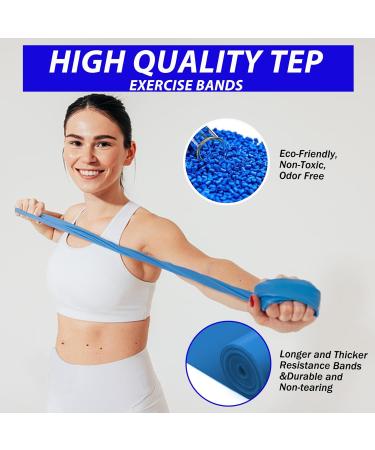 Premium Resistance Bands Set for Workout & Physical Therapy | 3 Exercise Bands for Pilates Stretching Strength Training & Yoga - 1.5M/4.9ft - Buy Online on GoSupps.com