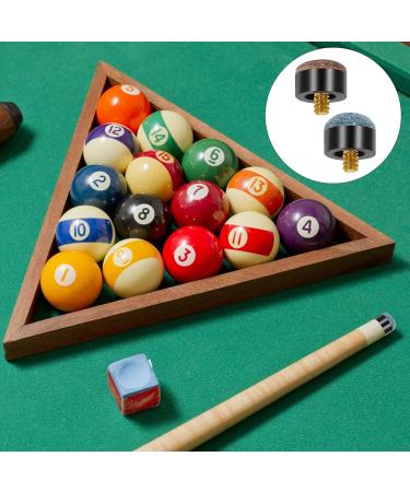 Lusofie 30Pcs 13mm Screw-on Pool Cue Tips Set for Pool and Snooker - 15 Brown, 15 Blue - Buy Online on GoSupps.com
